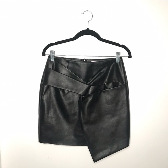 Faux Leather Black Mini Skirt | Vici Collection - Picture 4 of 6